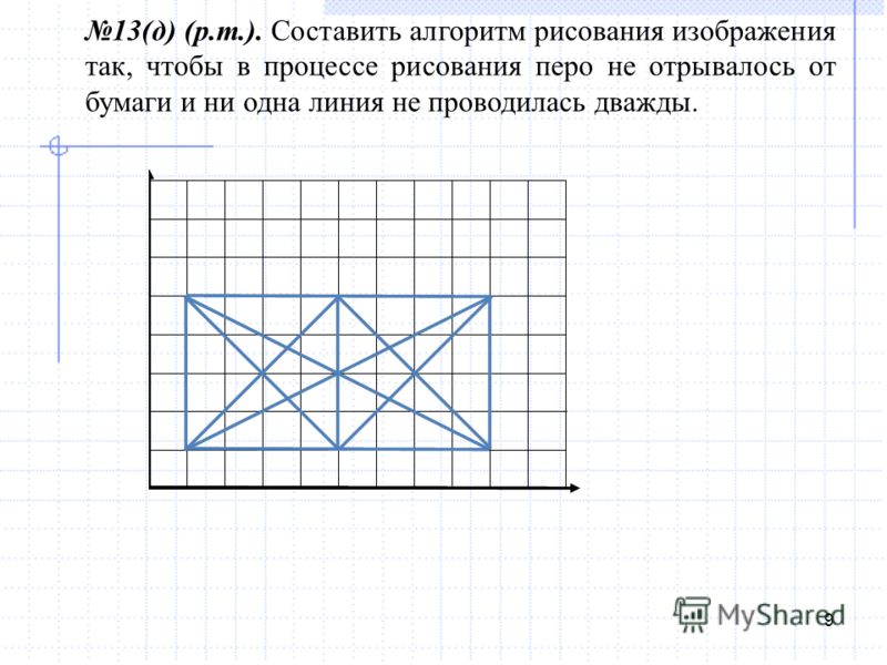 Необходимо нарисовать ряд из 2 ромбов вспомогательный алгоритм